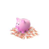 Piggy Bank Save Ground Russian 5000 Rubles PNG & PSD Images