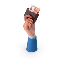 Hand Hold Money Wallet Bill Russian 5000 Rubles PNG & PSD Images
