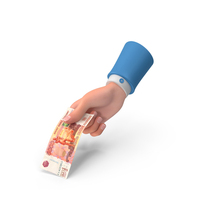 Right Hand Giving Russian 5000 Rubles Note Money PNG & PSD Images