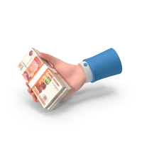 Russian 5000 Rubles Holding Giving Bill Money PNG & PSD Images