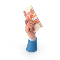 Russian 5000 Rubles Lot Holding Hand Money PNG & PSD Images