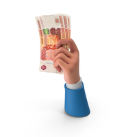 Russian 5000 Rubles Money Bill Notes Hand Hold PNG & PSD Images