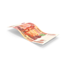 Russian 5000 Rubles Money Falling Note PNG & PSD Images