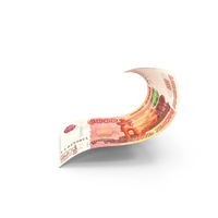 Russian 5000 Rubles Money Falling Note Folded PNG & PSD Images