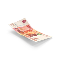 Russian 5000 Rubles Money Falling SIngle Note Ground PNG & PSD Images