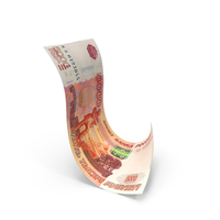Russian 5000 Rubles Money Flodden Falling Note PNG & PSD Images