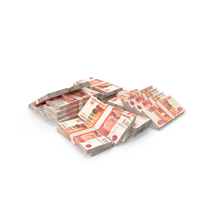 Russian 5000 Rubles Money Lots Arranged PNG & PSD Images
