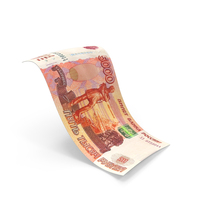 Russian 5000 Rubles Money Note Falling PNG & PSD Images