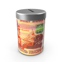 Russian 5000 Rubles Money Note Save Box PNG & PSD Images