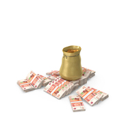 Russian 5000 Rubles Money Notes Bag Coins Currency PNG & PSD Images