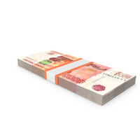 Russian 5000 Rubles Note Currency Lot PNG & PSD Images