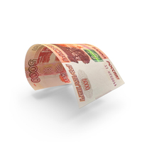 Russian 5000 Rubles Note Fly Money PNG & PSD Images