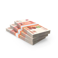 Russian 5000 Rubles Note Ladder Money PNG & PSD Images