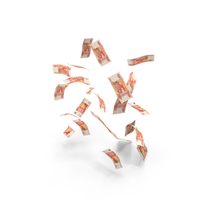 Russian 5000 Rubles Notes Few Falling Money PNG & PSD Images
