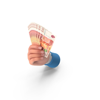 Russian 5000 Rubles Notes Holding Hand Money PNG & PSD Images