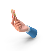 Showing Folded Russian 5000 Rubles Hand PNG & PSD Images