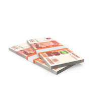 Two Currency Russian 5000 Rubles Block Money PNG & PSD Images
