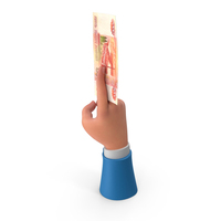 With Two Finger Russian 5000 Rubles Money Note Hand Hold PNG & PSD Images