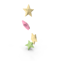 Paper Stars Falling PNG & PSD Images