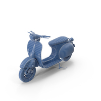 Wireframe Retro Scooter PNG & PSD Images