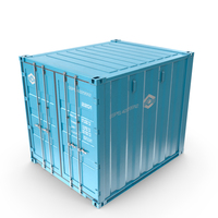 Intermodal Shipping Container 10-Foot-Long Blue PNG & PSD Images