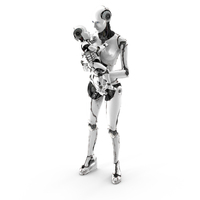 Mother And Son Cyborg Robot PNG & PSD Images