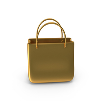 Shopping Bag Icon Gold PNG & PSD Images