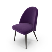 Purple Minimal Dining Chair PNG & PSD Images
