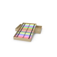 Crayons Light Colors With Box PNG & PSD Images
