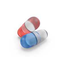 Red And Blue Pill Glass Icon PNG & PSD Images