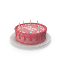 Pink Birthday Cake PNG & PSD Images