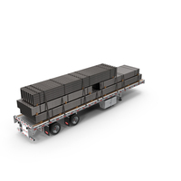 Flatbed Trailer Metal Rod Load PNG & PSD Images