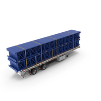 Flatbed Trailer Teardrop Pallet Rack Load PNG & PSD Images