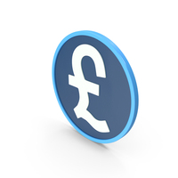 British Pound Blue Symbol PNG & PSD Images