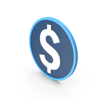 Dollar Blue Symbol PNG & PSD Images