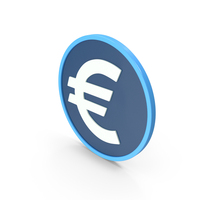 Euro Blue Symbol PNG & PSD Images