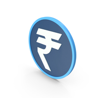Indian Rupee Blue Symbol PNG & PSD Images