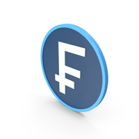 Swiss Franc Blue Symbol PNG & PSD Images
