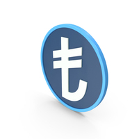 Turkish Liras Blue Symbol PNG & PSD Images