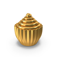 Cupcake Icon Gold PNG & PSD Images