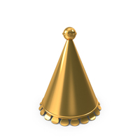 Birthday Party Hat Icon Gold PNG & PSD Images