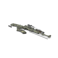 AK 47 Disassembled Camouflage PNG & PSD Images