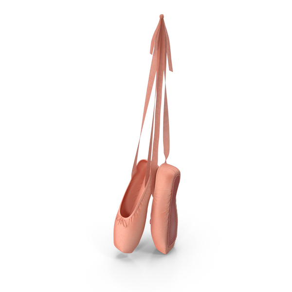 Ballet Pointe Shoes With Ribbons PNG & PSD Images