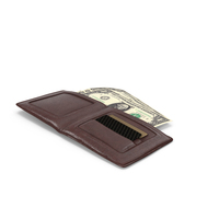Brown Wallet US 1 Dollar Money Bill Ground PNG & PSD Images