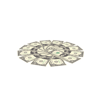 Circular Arranged US 1 Dollar Few PNG & PSD Images