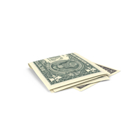Double US 1 Dollar Fold On Ground PNG & PSD Images