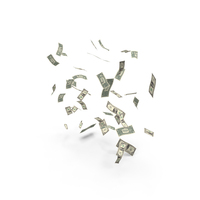 Few US 1 Dollar Notes Falling Money PNG & PSD Images