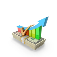 Growth Arrow US 1 Dollar Money Notes Currency PNG & PSD Images