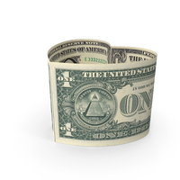Heart Shap US 1 Dollar Note PNG & PSD Images
