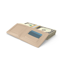 Leather Wallet Bill US 1 Dollar Money Bills PNG & PSD Images